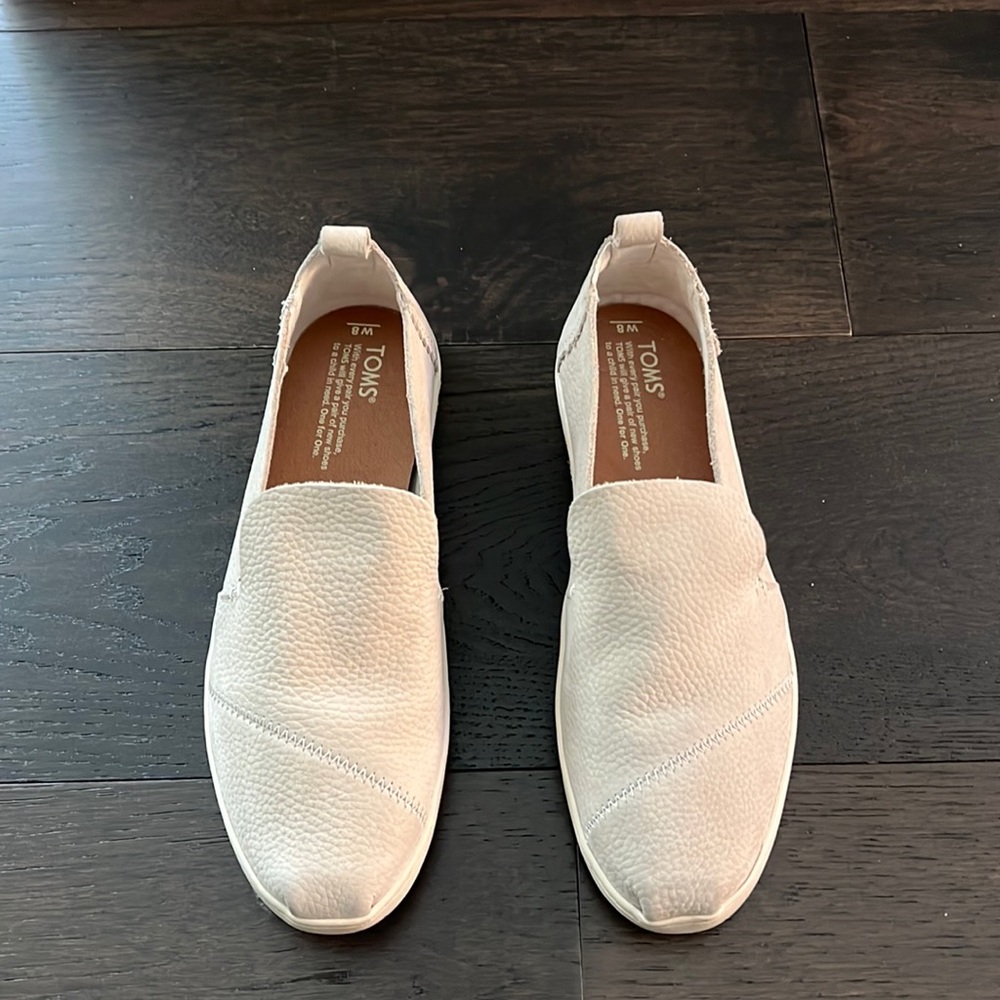 Tom’s Cream Alpargata Suede women’s shoes size 8